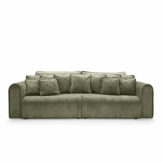 Canapea Extensibila Big Buddy Extra Large, 302x130x92 cm, Suprafata Pentru Dormit - 182x244 cm, Stofa - Verde Olive picture - 8