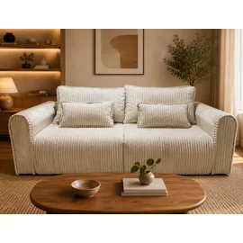 Canapea Extensibila Bodo, 233x115x93 h cm, Stofa Raiata Tillia 01 Bej