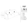 Canapea Extensibila Cindy, 268x107x91 cm, Stofa, Aragon 97 picture - 4
