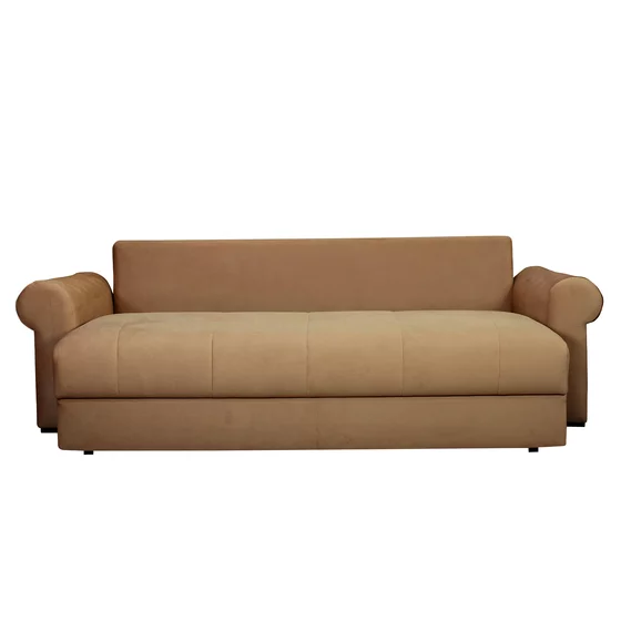 Canapea Extensibila Classic, 243x100x72 h cm, Stofa Tip Catifea, Camel picture - 3