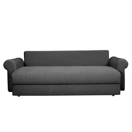 Canapea Extensibila Classic, 243x100x72 h cm, Stofa Tip Catifea Gri Deschis