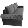 Canapea Extensibila Classic, 243x100x72 h cm, Stofa Tip Catifea Gri Deschis picture - 5