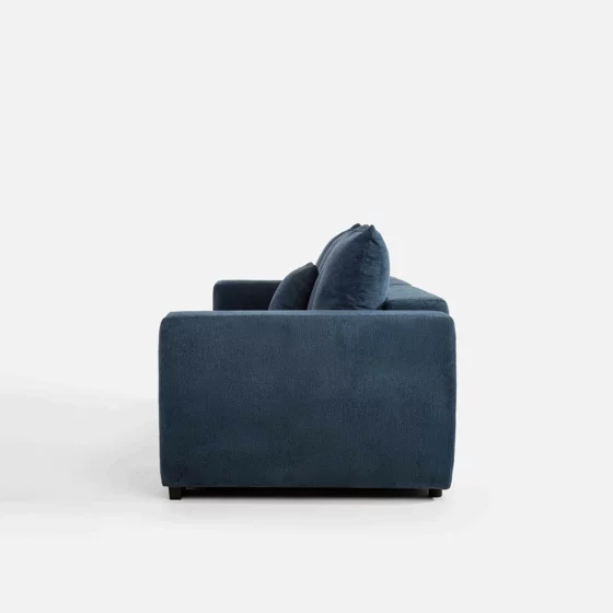 Canapea Extensibila Cortona, 252x105x94 h cm, Stofa, Albastra picture - 3