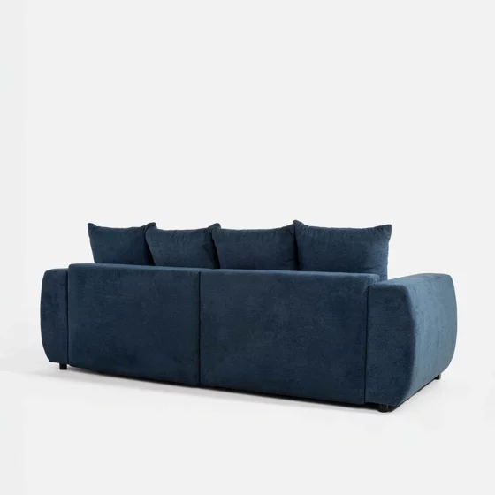 Canapea Extensibila Cortona, 252x105x94 h cm, Stofa, Albastra picture - 4