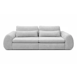 Canapea Extensibila Cube, 274x125x72/90 cm, Suprafata de Dormit Extra Large, Stofa, Gri Deschis