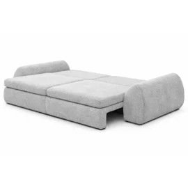 Canapea Extensibila Cube, 274x125x72/90 cm, Suprafata de Dormit Extra Large, Stofa, Gri Deschis