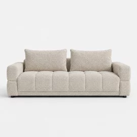 Canapea Extensibila Dante, 241x101x88 cm, Stofa, Beige