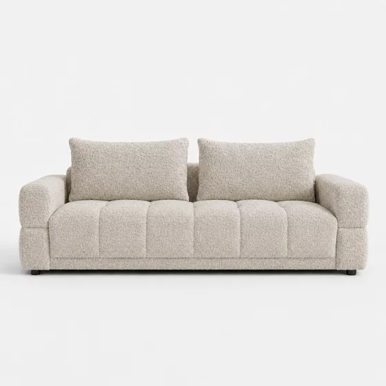 Canapea Extensibila Dante, 241x101x88 cm, Stofa, Beige picture - 1