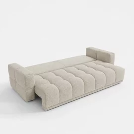  Canapea Extensibila Dante, 241x101x88 cm, Stofa, Beige