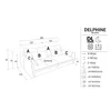 Canapea Extensibila Delphine, 246x119x87 H cm, Stofa Maro picture - 7