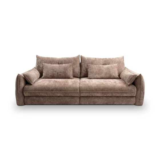 Canapea Extensibila Delphine, 246x119x87 H cm, Stofa Maro picture - 1