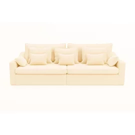 Canapea Extensibila Evora Extra Large, 276x137x71/92 cm, Stofa Lincoln 03 Crem