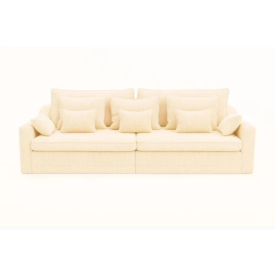 Canapea Extensibila Evora Extra Large, 276x137x71/92 cm, Stofa Lincoln 03 Crem picture - 1