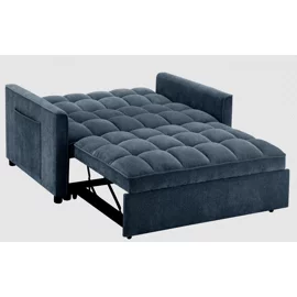 Canapea Extensibila Fabillo, 2 Locuri, 137x94x85 h cm, Stofa Albastra