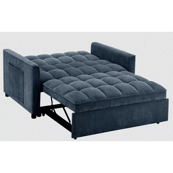 Canapea Extensibila Fabillo, 2 Locuri, 137x94x85 h cm, Stofa Albastra picture - 2