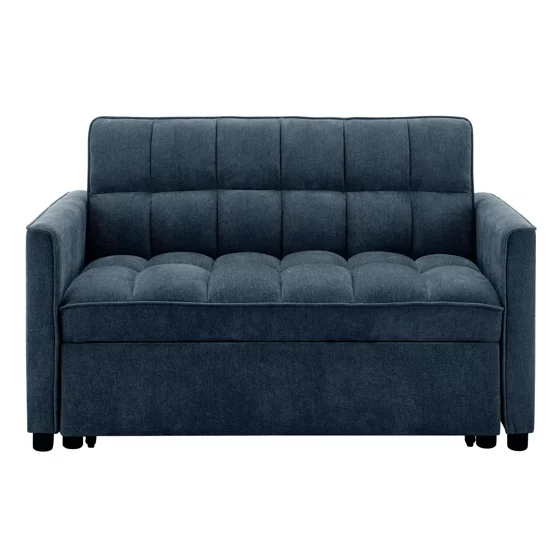 Canapea Extensibila Fabillo, 2 Locuri, 137x94x85 h cm, Stofa Albastra picture - 4