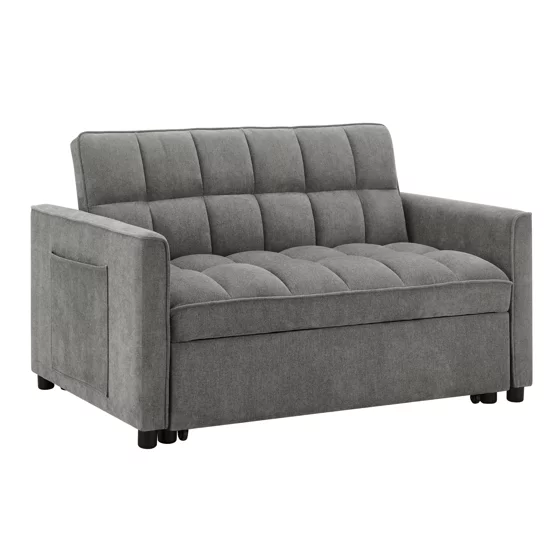 Canapea Extensibila Fabillo, 2 Locuri, 137x94x85 h cm, Stofa Gri picture - 2