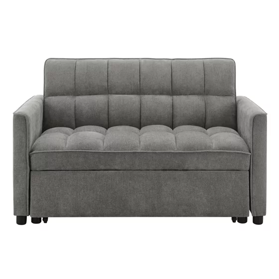 Canapea Extensibila Fabillo, 2 Locuri, 137x94x85 h cm, Stofa Gri picture - 3