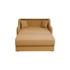 Canapea Extensibila Galicia, 2 Locuri,  143x98x98  h cm, Stofa Galbena picture - 2