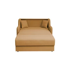 Canapea Extensibila Galicia, 2 Locuri,  143x98x98  h cm, Stofa Galbena