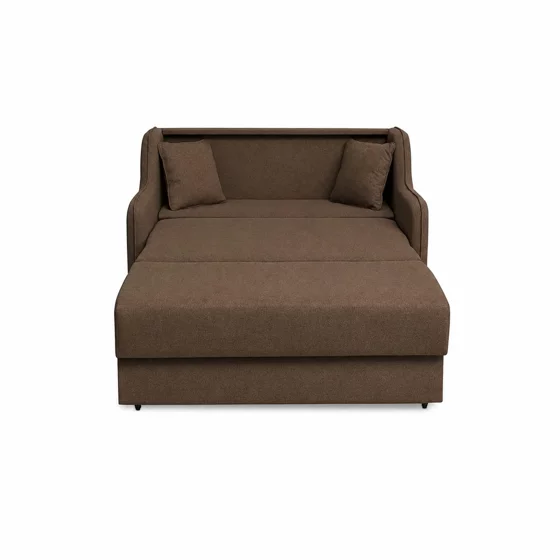 Canapea Extensibila Galicia, 2 Locuri,  143x98x98  h cm, Stofa Maro picture - 2