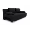 Canapea Extensibila Georgia, 194x93x72 h cm, Stofa Tip Catifea Neagra picture - 1