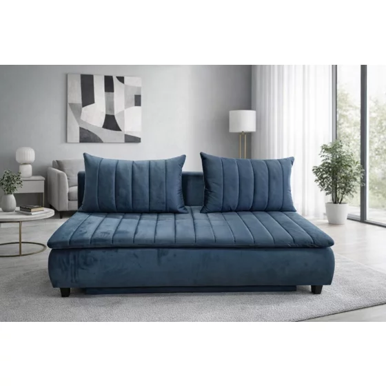 Canapea Extensibila Horus, 208x95x102 h cm, Stofa Albastra picture - 1