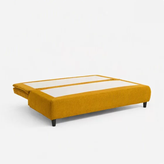 Canapea Extensibila Horus, 208x95x102 h cm, Stofa Galben Curry picture - 2