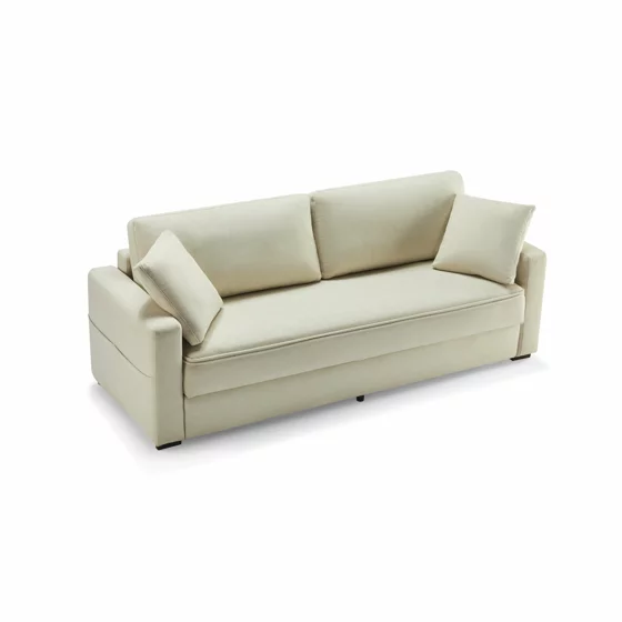 Canapea Extensibila Larsen, 223x83x90 cm, Stofa, Beige picture - 2
