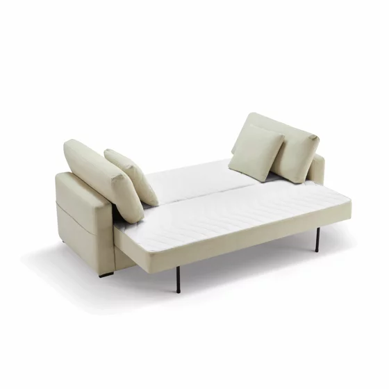 Canapea Extensibila Larsen, 223x83x90 cm, Stofa, Beige picture - 3
