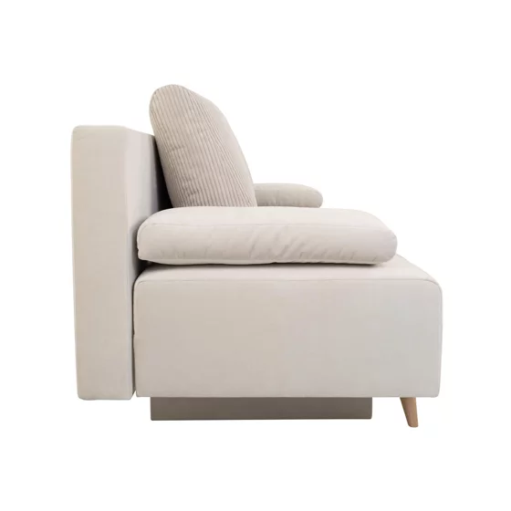 Canapea Extensibila Leon, 191x89x92 h cm, Stofa, Beige Deschis picture - 5