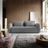 Canapea Extensibila Maloy, 252x103x 89 h cm, Catifea, Gri Inchis picture - 1