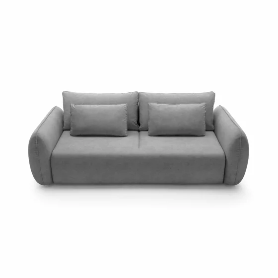 Canapea Extensibila Maloy, 252x103x 89 h cm, Catifea, Gri Inchis picture - 3