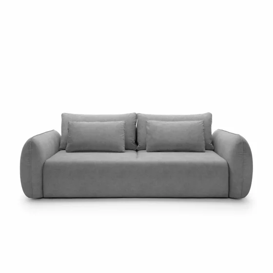 Canapea Extensibila Maloy, 252x103x 89 h cm, Catifea, Gri Inchis picture - 2