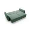 Canapea Extensibila Maloy, 252x103x 89 h cm, Catifea, Verde picture - 3