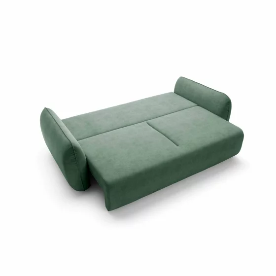 Canapea Extensibila Maloy, 252x103x 89 h cm, Catifea, Verde picture - 3