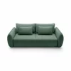 Canapea Extensibila Maloy, 252x103x 89 h cm, Catifea, Verde picture - 6