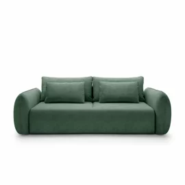 Canapea Extensibila Maloy, 252x103x 89 h cm, Catifea, Verde