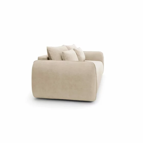 Canapea Extensibila Maloy, 252x103x 89 h cm, Catifea, Beige picture - 3