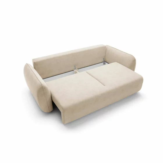 Canapea Extensibila Maloy, 252x103x 89 h cm, Catifea, Beige picture - 4