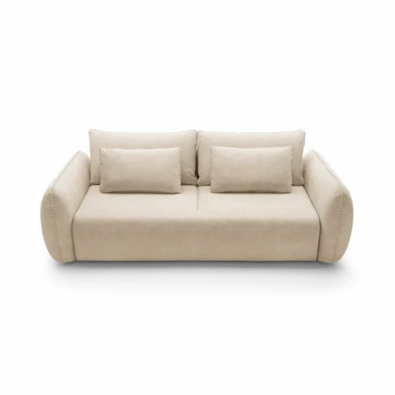 Canapea Extensibila Maloy, 252x103x 89 h cm, Catifea, Beige picture - 7