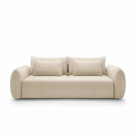Canapea Extensibila Maloy, 252x103x 89 h cm, Catifea, Beige