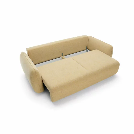Canapea Extensibila Maloy, 252x103x 89 h cm, Stofa, Galben Deschis picture - 5