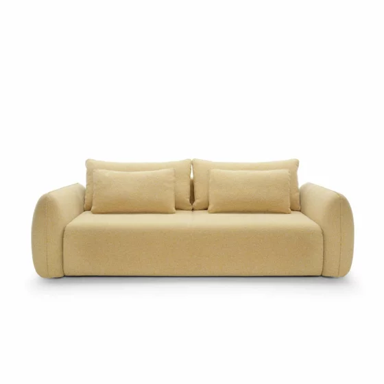 Canapea Extensibila Maloy, 252x103x 89 h cm, Stofa, Galben Deschis picture - 2