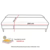 Canapea Extensibila Maranello, 3L, 200x95x95 cm, Stofa Gri picture - 6