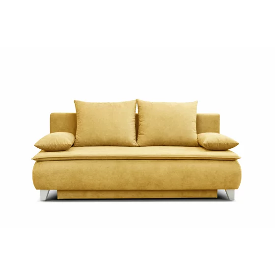 Canapea Extensibila Minto, 208x106x100 h cm, Stofa Galben Mustar picture - 1