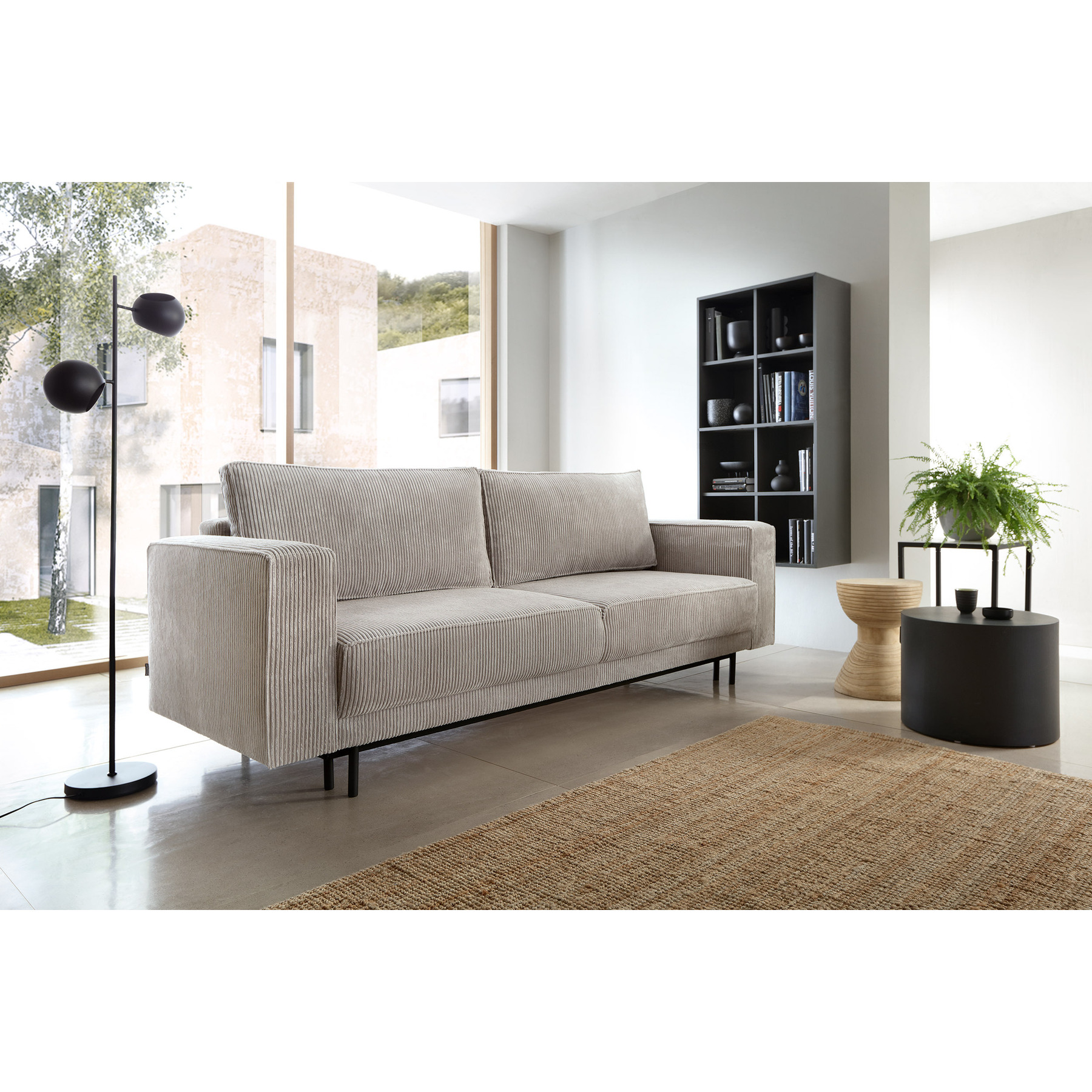 Canapea extensibila modo, 236x97x93 cm, stofa beige, anafi 07