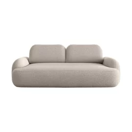 Canapea Extensibila Molly, 255x121x94 h cm, Boucle, Grej