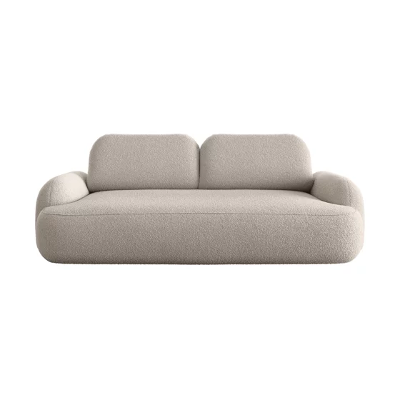 Canapea Extensibila Molly, 255x121x94 h cm, Boucle, Grej picture - 2
