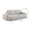Canapea Extensibila Molly, 255x121x94 h cm, Boucle, Grej picture - 4